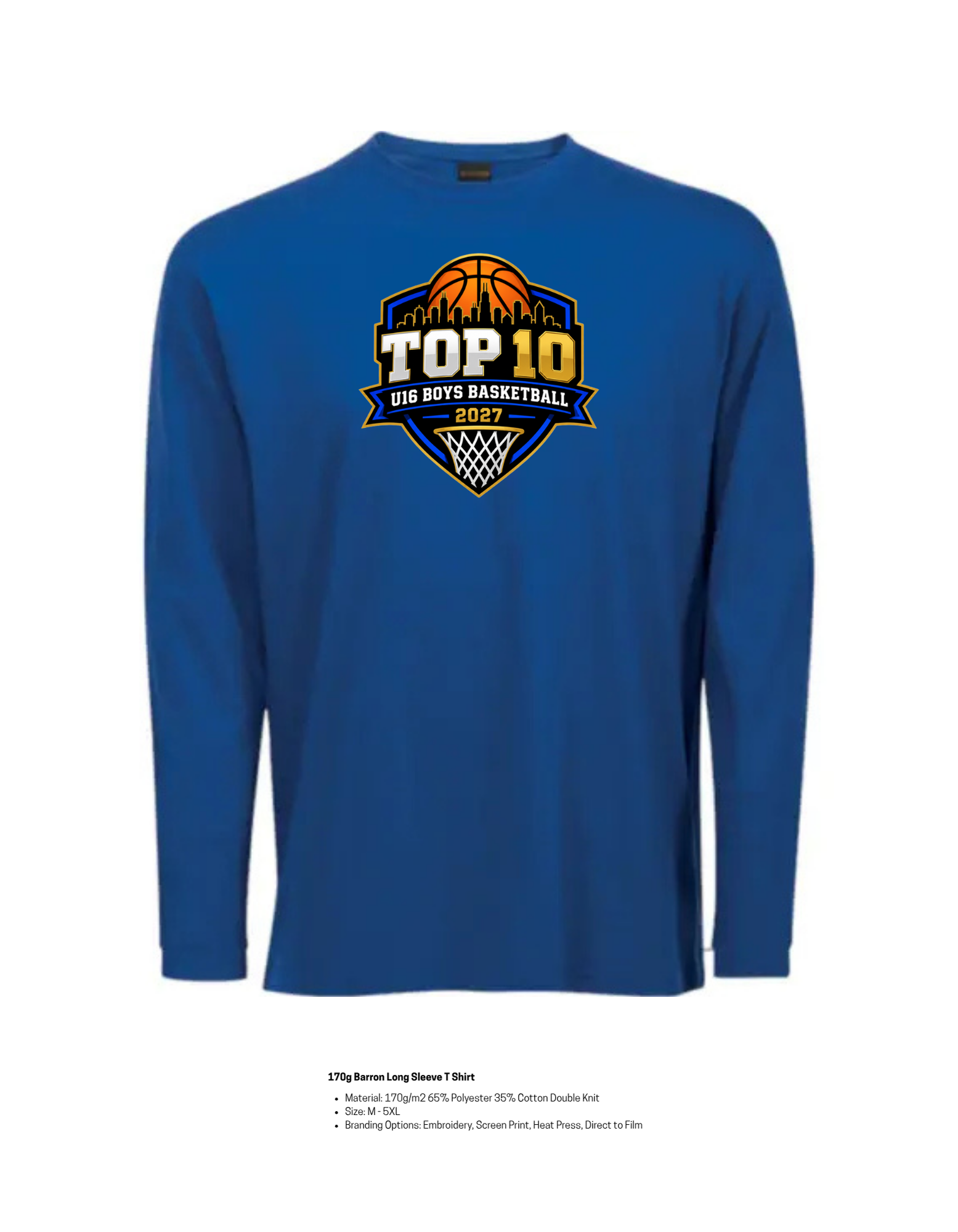 U16 Boys 2027 Player Warm-up Long Sleeve