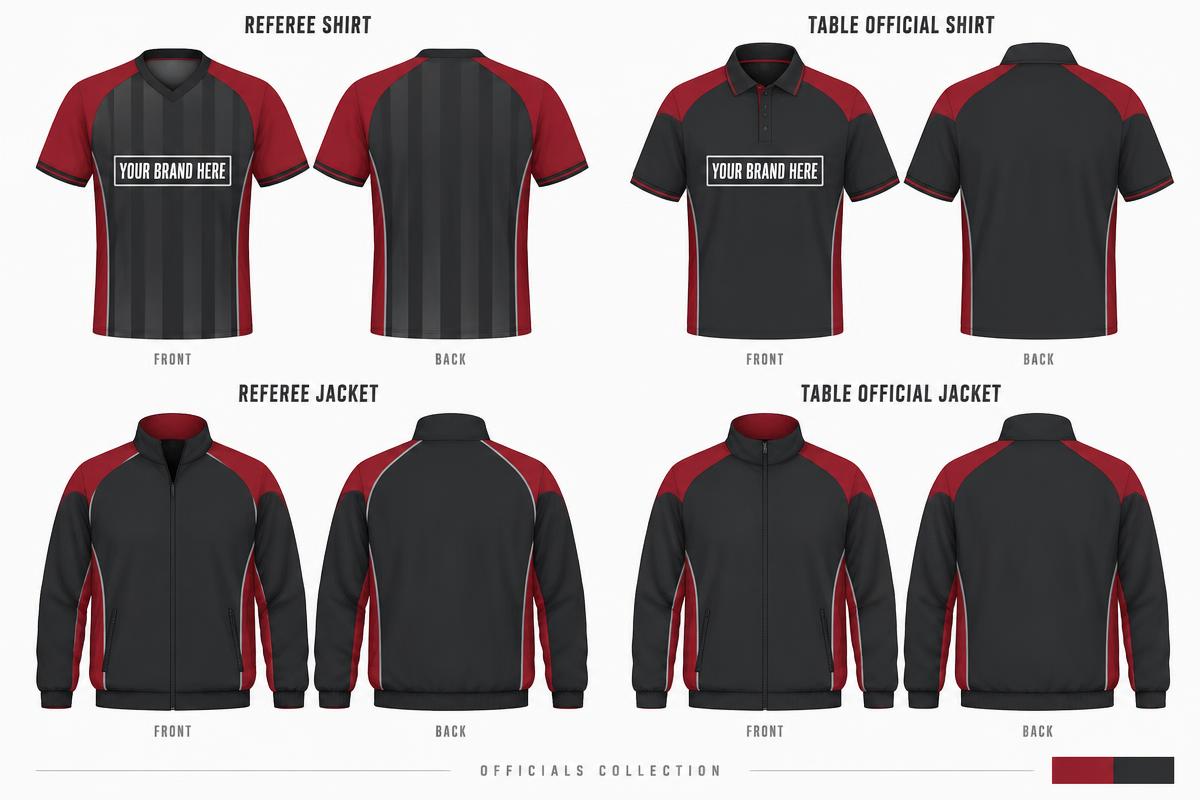 Sponsor patch on referee and table official clothing
